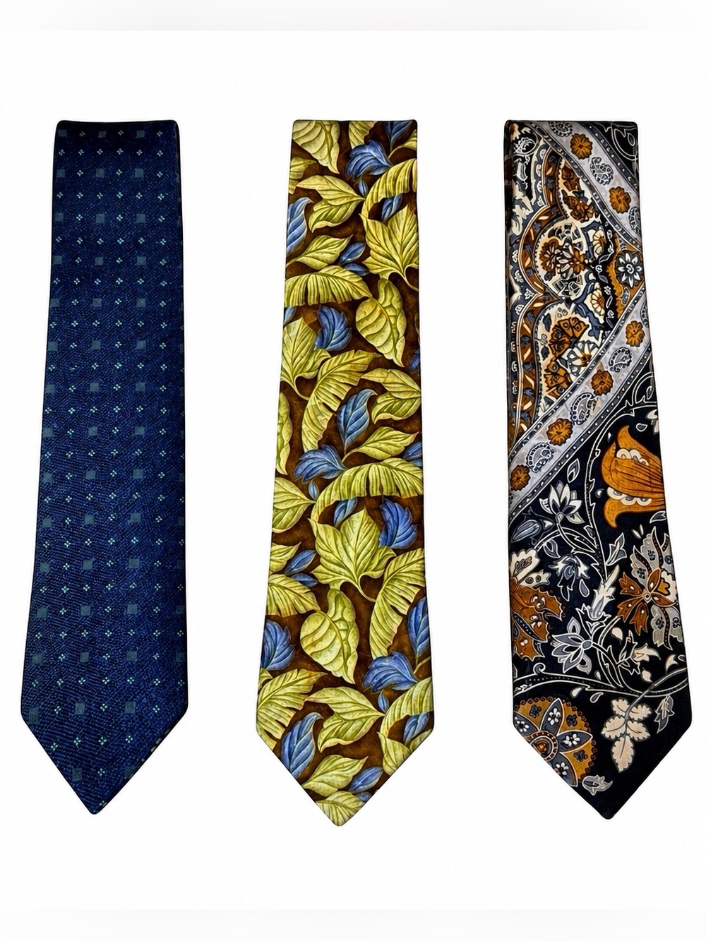 Luxury Power Tie Trio | Bijan / Pronto-Uomo / Vineyard Vines | 100% Silk